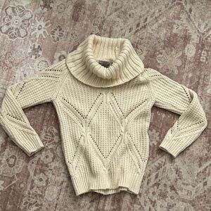 JCPenney Cream Cowl Neck Sweater